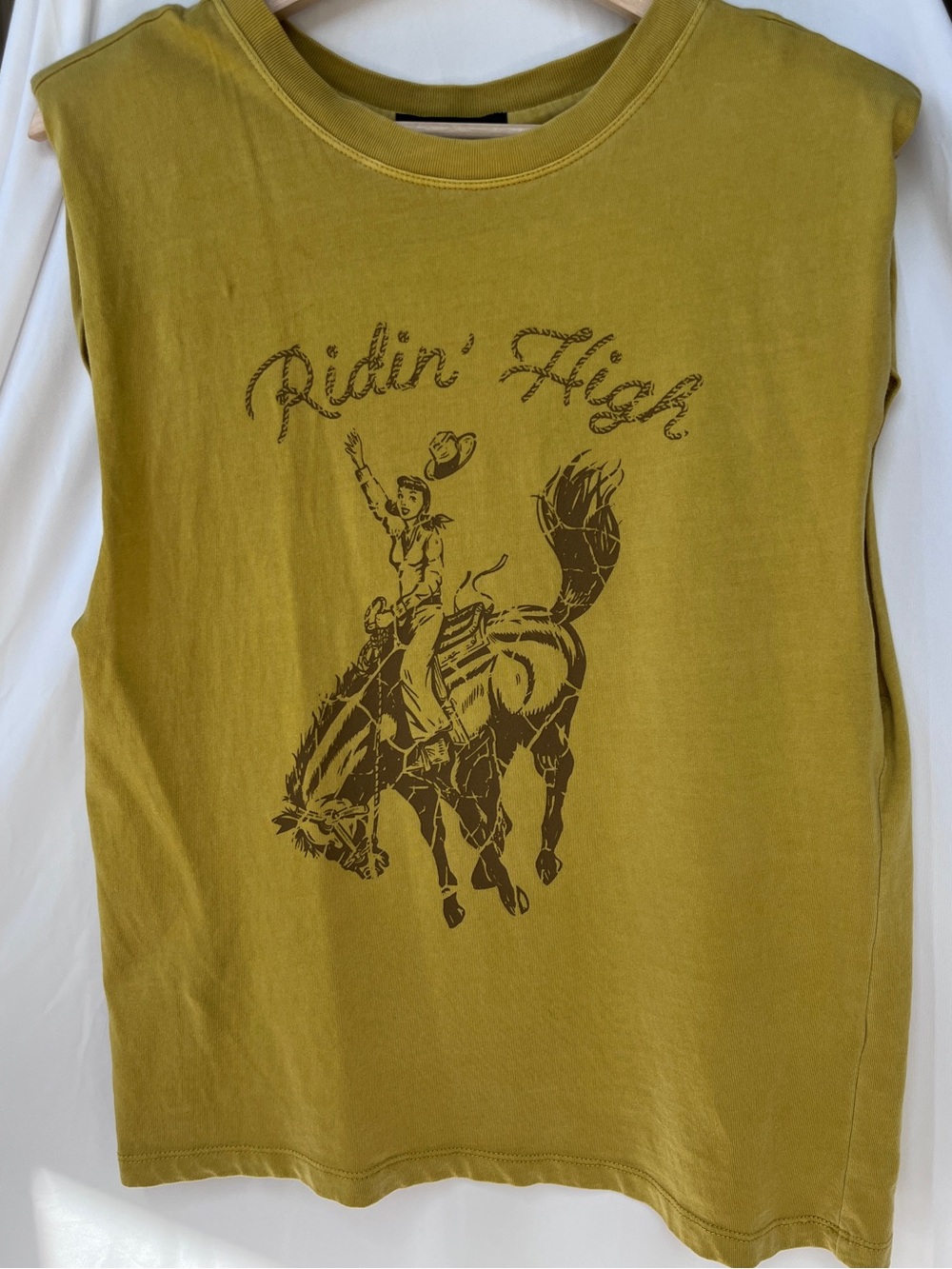 Mustard Tank with Rodeo Graphic - Forever 21